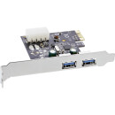 InLine® USB 3.0 2 Port Host Controller PCIe with Full Size + Low Profile Bracket