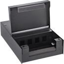 InLine® Surface Mount Box for keystone 4x RJ45, black