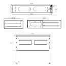 InLine® 19" foldable rack, 2U, 24-40cm depth, with cover, black
