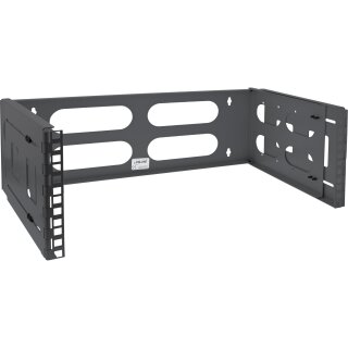 InLine® 19" foldable rack, 4U, 24-40cm depth, black