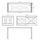 InLine® 19" foldable rack, 4U, 24-40cm depth, black