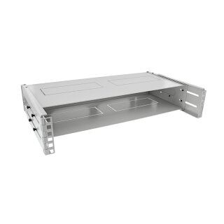 InLine 19 foldable rack, 2U, 24-40cm depth, with cover, grey