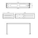 InLine® 19" foldable rack, 2U, 24-40cm depth, grey