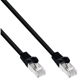 25pcs. pack Bulk-Pack InLine® Patch cable, SF/UTP, Cat.5e, black, 5m