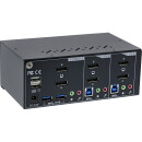 InLine® Desktop KVM Switch, 2-port, Dual Monitor DisplayPort 1.2, 4K, USB 3.0, Audio