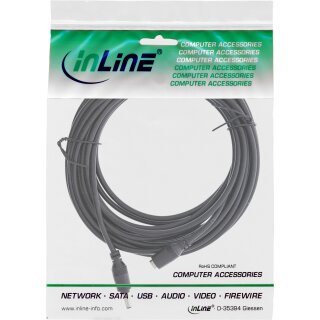 InLine® DC Stecker 3,5x1,35mmVerlängerungskabel für SmartHome Außen-Kamera, 5m