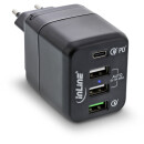 InLine® USB power supply, 4-port charger, USB-C...