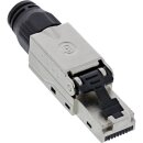 InLine® RJ45 plug Cat.8.1 2000MHz, field-installable, shielded, with screw cap