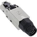 InLine® RJ45 plug Cat.8.1 2000MHz, field-installable, shielded, with screw cap