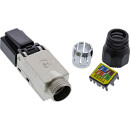 InLine® RJ45 plug Cat.6A 500MHz, field-installable, shielded, with screw cap