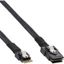 InLine® Slim SAS Kabel, SFF-8654 zu Mini SAS SFF-8087, 12Gb/s, 0.5m