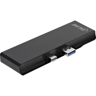 InLine® MultiHub, Surface Pro 4/5/6, 3-Port USB 3.2 Typ-A Buchse, HDMI 4K, Cardreader, schwarz