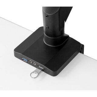 InLine® Tischhalterung mit Lifter und USB 3.0, beweglich, für 3 Monitore bis 69cm (27), max. 3x6kg