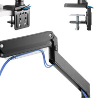 InLine® Desktop mount with lifter and USB 3.0, movable, for 3 Displays up to 27" max. 3x6kg