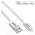 InLine® Lightning USB Kabel, für iPad, iPhone, iPod, silber/Alu, 1m MFi-zertifiziert