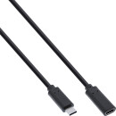 InLine® USB 3.2 Cable, Type C male/female, black, 1.5m