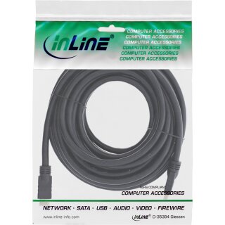 InLine® HiD HDMI Kabel, HDMI-High Speed mit Ethernet, Premium, 4K2K, Stecker / Stecker, schwarz / gold, 5m
