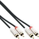 InLine® Slim Audio cable 2x RCA M/M, Stereo, 0.5m
