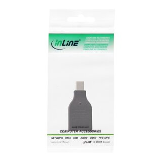 InLine® DisplayPort Adapter, mini DisplayPort Stecker auf DisplayPort Buchse, 4K/60Hz, schwarz