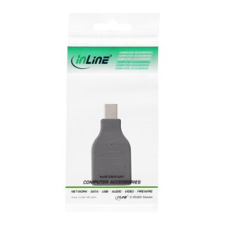 InLine® DisplayPort Konverter, mini DisplayPort Stecker auf HDMI Buchse, FullHD/60Hz, schwarz