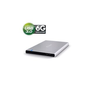 FANTEC ALU7MMU, 2,5 Aluminium Gehäuse USB 3.0 für SATA & SSD-Festplatten, silber