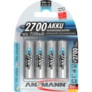 Ansmann NiMH battery, (AA), 2700mAh, 4 pcs. blister...
