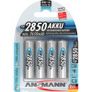 Ansmann NiMH rechargeable battery, (AA), 2850mAh, 4 pcs....