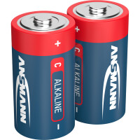 ANSMANN 1513-0000 RED Alkaline Batterie Baby C 7200mAh, 2er-Pack