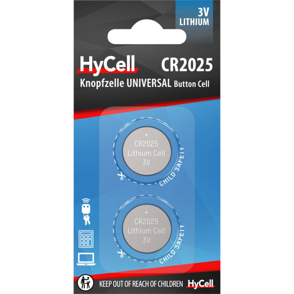 2pcs. blister Ansmann HyCell button cell 3V Lithium CR2025 (5020192)