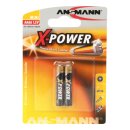 Ansmann alkaline X-Power battery, (AAAA), pack of 2...