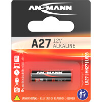 Ansmann alkaline battery A27, 12V, package of 1 (1516-0001)
