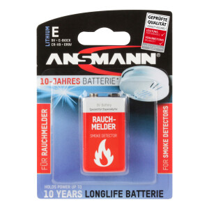 Ansmann 10 year lithium battery 9V E-Block for smoke...