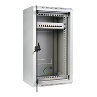 Triton RKA-10-AS4-CAX-X1 10"/19" Wall Cabinet Hybrid, glass door, D=360mm, grey