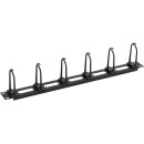 Triton RAB-VP-X16-A1 19" Cable management panel 1U, 6 brackets with pass-through, black