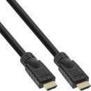 InLine® HiD HDMI Kabel, HDMI-High Speed mit Ethernet, Premium, 4K2K, Stecker / Stecker, schwarz / gold, 10m