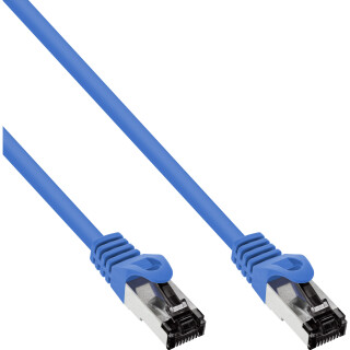 InLine® Patch Cable S/FTP PiMF Cat.8.1 halogen free 2000MHz blue 1,5m