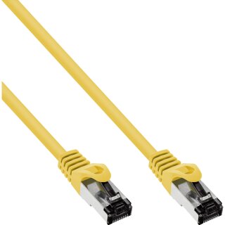 InLine® Patch Cable S/FTP PiMF Cat.8.1 halogen free 2000MHz yellow 1m