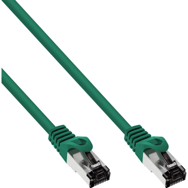 InLine® Patch Cable S/FTP PiMF Cat.8.1 halogen free 2000MHz green 1m