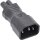 InLine® Netzadapter IEC 60320 C14 / C7, 3pol. Kaltgeräte zu 2pol.