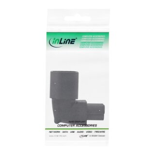 InLine® Netzadapter IEC 60320 C14 / C5, oben/unten gewinkelt, 3pol. Kaltgeräte / Notebook