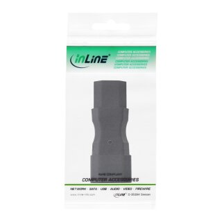 InLine® Netzadapter IEC 60320 C14 / C13, 3pol. Kaltgeräte