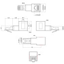 InLine® Patchkabel-Adapter Cat.6A, RJ45 Stecker /...
