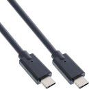 InLine® USB 3.2 Gen.2 Cable, USB Type-C male/male, black, 0.5m
