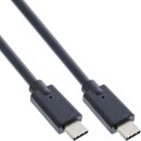 InLine® USB 3.2 Gen.2 Kabel, USB-C Stecker/Stecker, schwarz, 1m