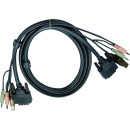 KVM cable set, ATEN DVI+USB+audio, 2L-7D03U, length 3m
