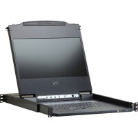 ATEN CL6700MW, USB DVI 17.3" WideScreen Full HD LCD Console with USB Peripheral Support, German Layout