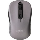 InLine® Maus 3-in-1, Bluetooth + 2x 2.4GHz Funk, 5 Tasten, optisch, grau/schwarz
