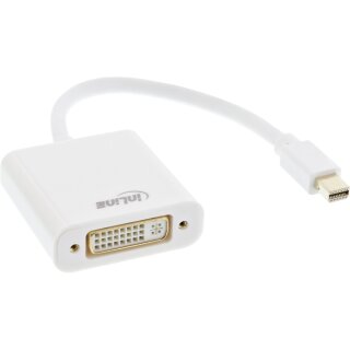 InLine® Mini DisplayPort male to DVI-D 24+1 Adapter female white