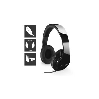FANTEC SHP-250AJ-BB, Headphones, stereo, 3.5mm jack, black