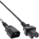 35pcs. pack Bulk-Pack InLine® Power Cable extension C15 straight to C14 socket straight black 2m
